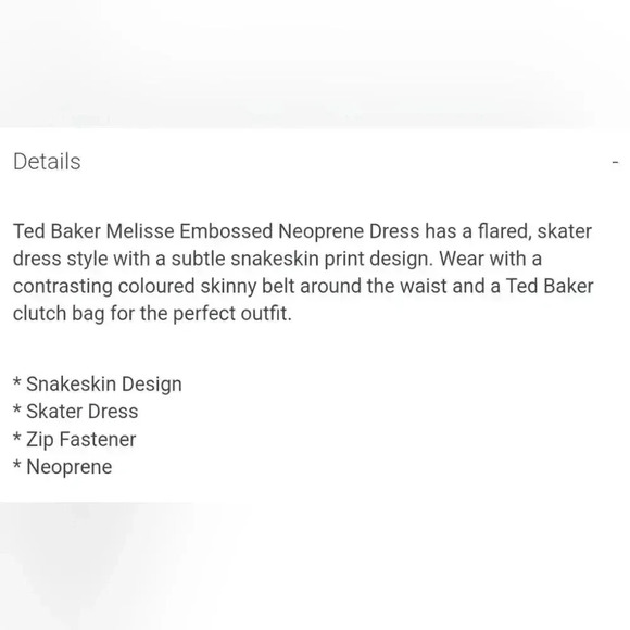 Ted BakerWomens Black Melisse Embossed Neoprene Dress Size 4 - Picture 13 of 13